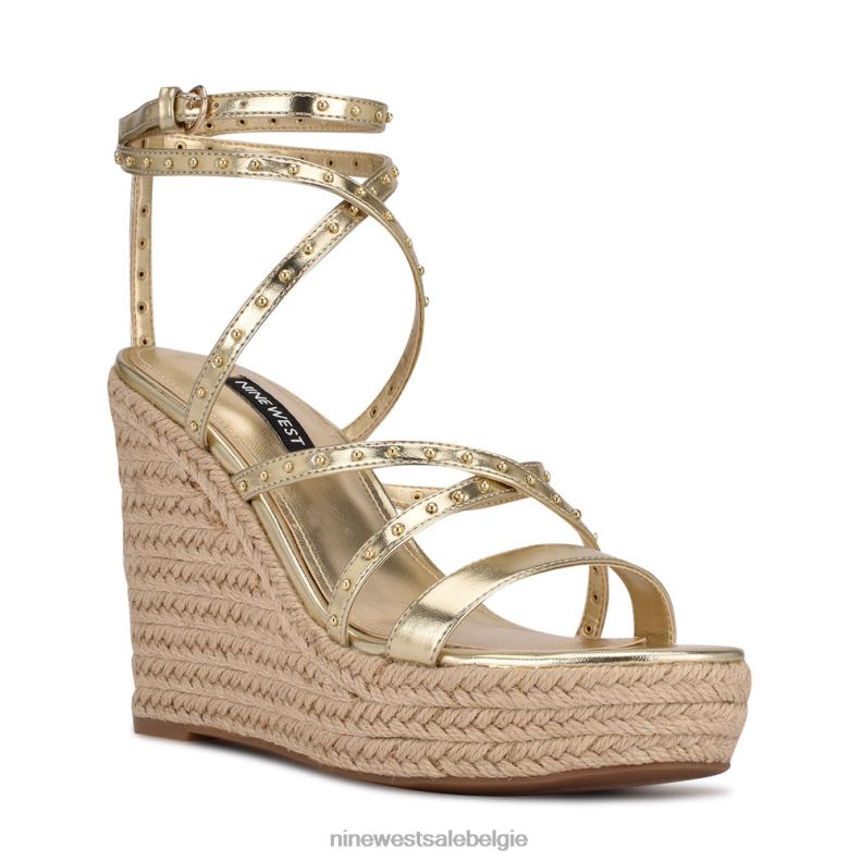 Nine West L48XT795 platijn Hunda espadrille sandalen met sleehak