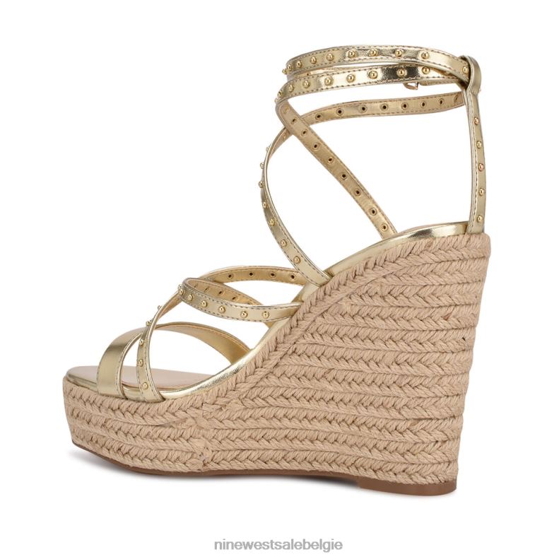 Nine West L48XT795 platijn Hunda espadrille sandalen met sleehak