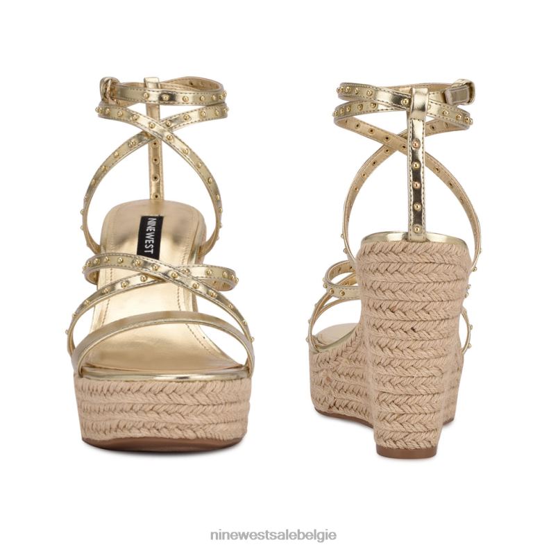 Nine West L48XT795 platijn Hunda espadrille sandalen met sleehak