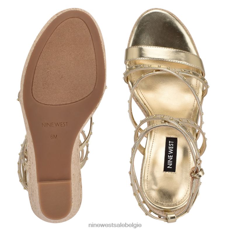 Nine West L48XT795 platijn Hunda espadrille sandalen met sleehak