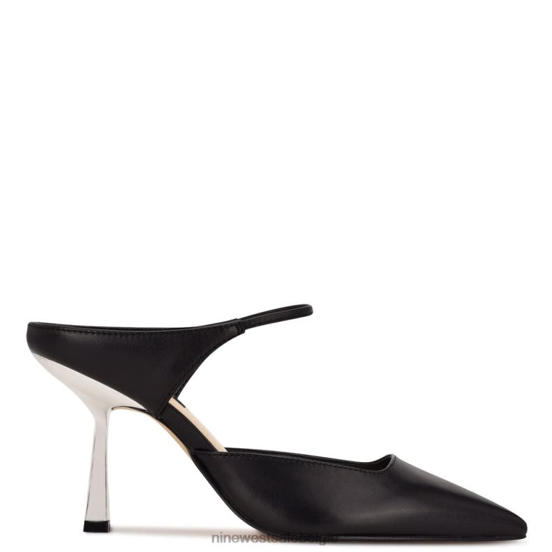 Nine West L48XT1933 zwart leer madys muiltjes met hakken