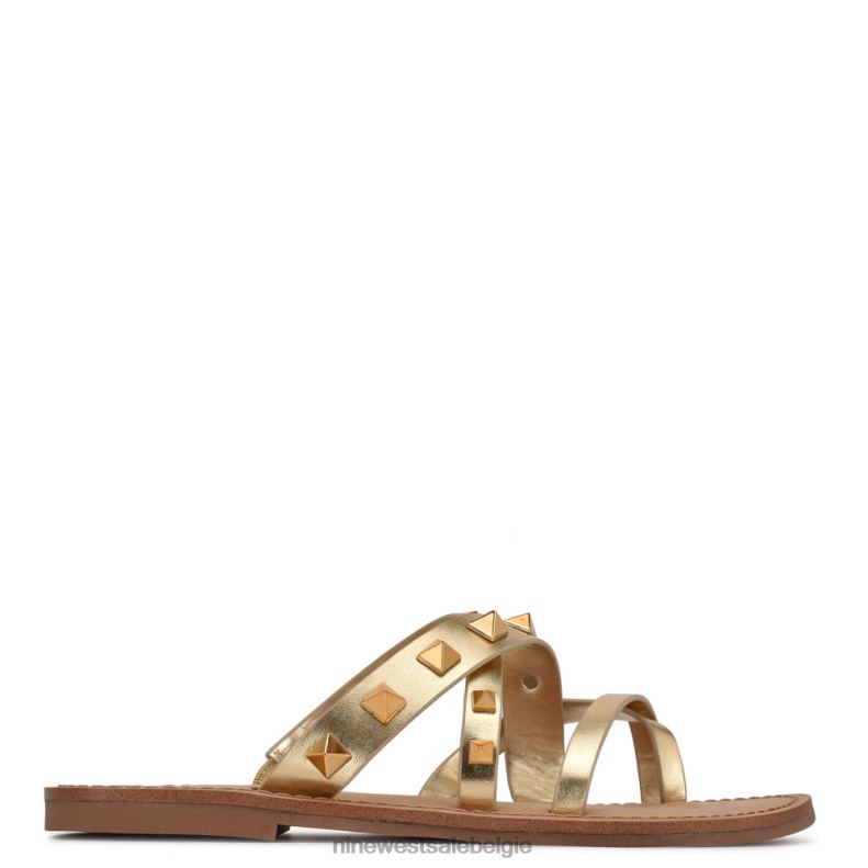 Nine West L48XT101 platijn Cerri platte sandalen