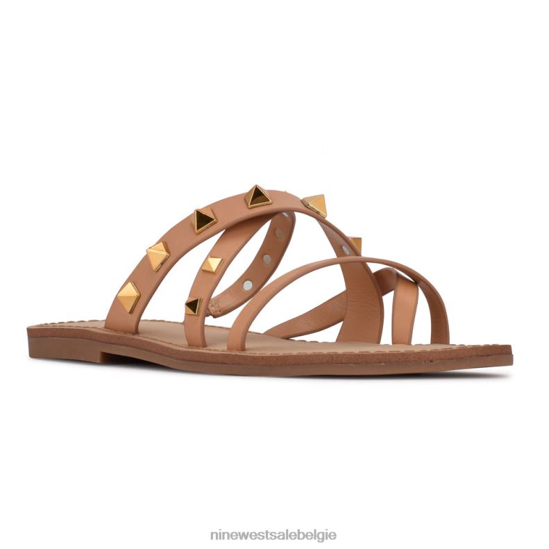 Nine West L48XT102 natuurlijk Cerri platte sandalen