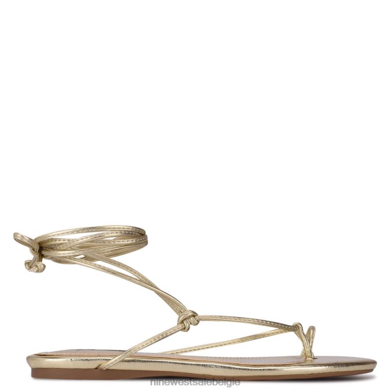 Nine West L48XT110pansie platte sandalen met enkelwikkel