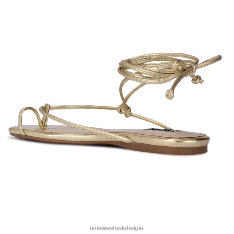 Nine West L48XT110pansie platte sandalen met enkelwikkel