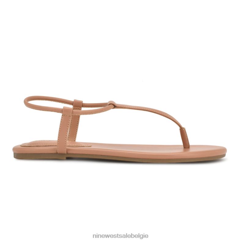 Nine West L48XT38 lichte tint bassie platte sandalen