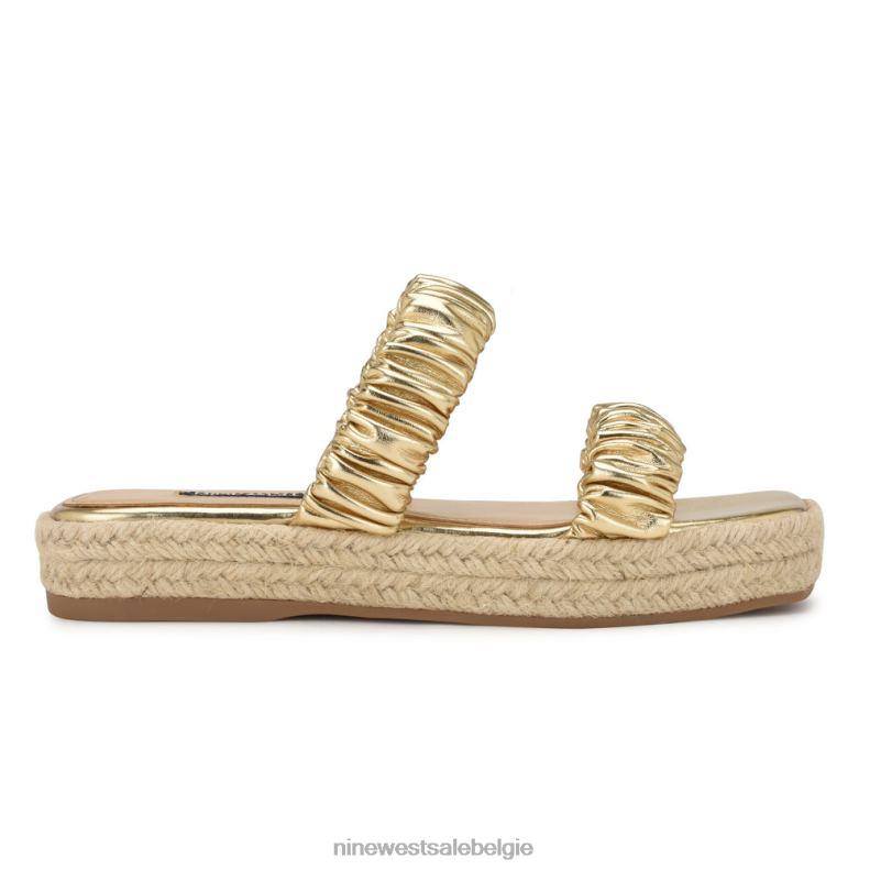 Nine West L48XT43 platijn pauw espadrille platte sandalen