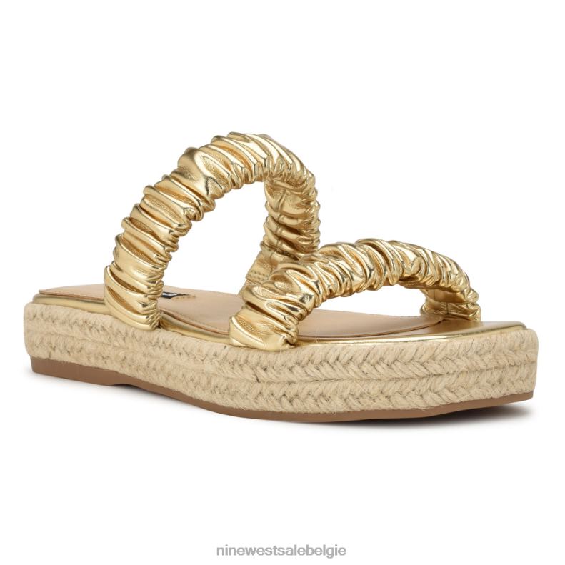 Nine West L48XT43 platijn pauw espadrille platte sandalen