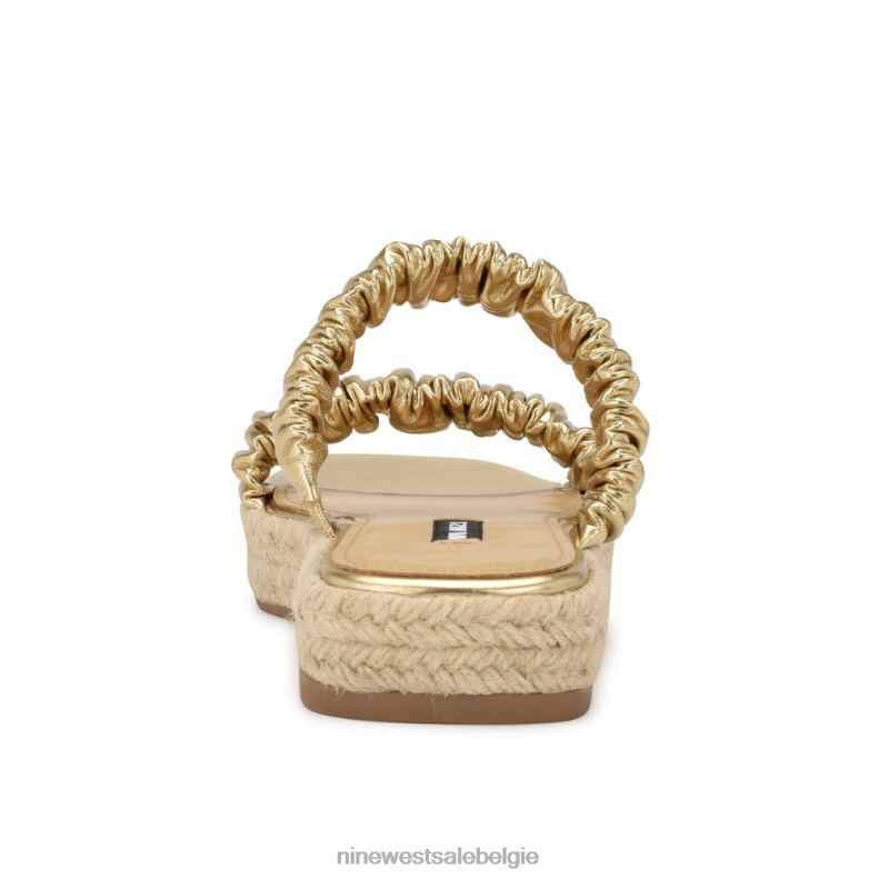 Nine West L48XT43 platijn pauw espadrille platte sandalen