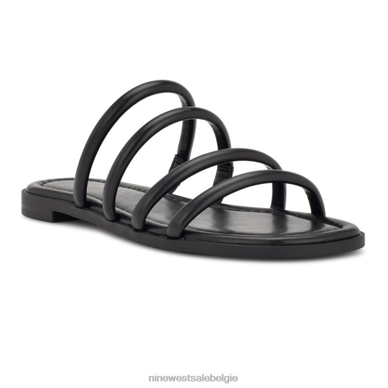 Nine West L48XT53 zwart vrolijke platte sandalen