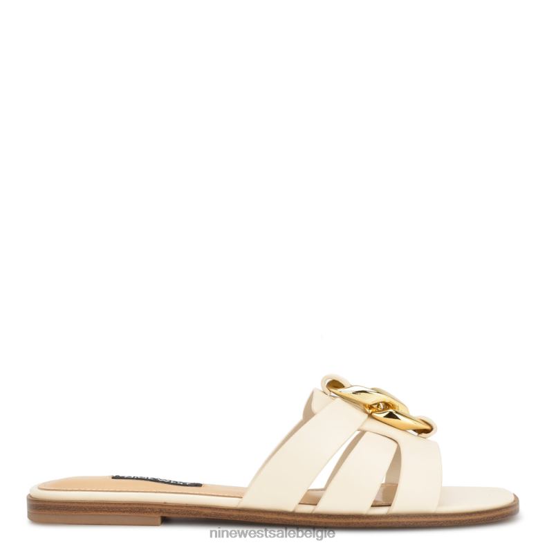 Nine West L48XT55 chique crème Ganlee platte sandalen