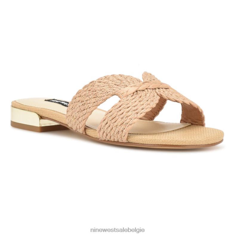 Nine West L48XT62 licht natuurlijk Irenie platte sandalen