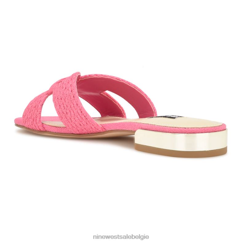 Nine West L48XT63 roze Irenie platte sandalen