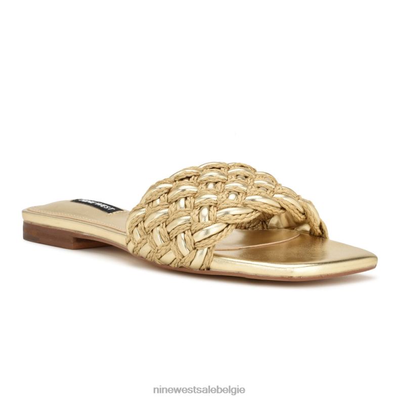 Nine West L48XT7 goud Maci platte sandalen