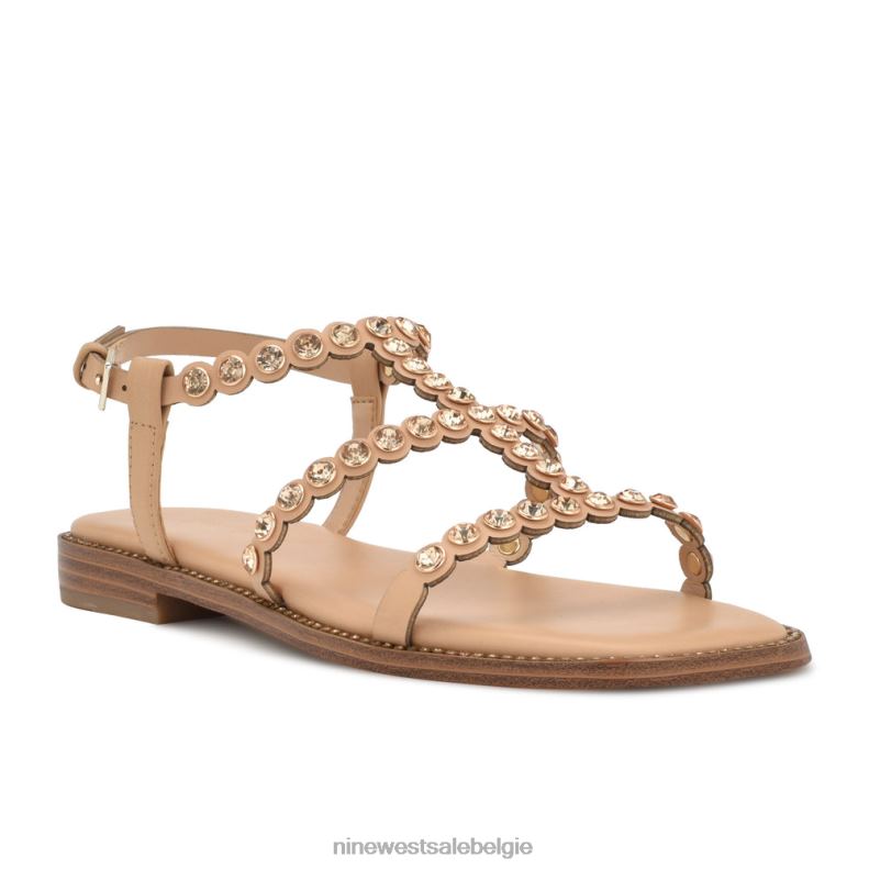 Nine West L48XT9 licht natuurlijk emely platte sandalen