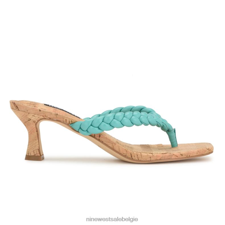 Nine West L48XT1083 aquablauw Sandalen met engelenhak