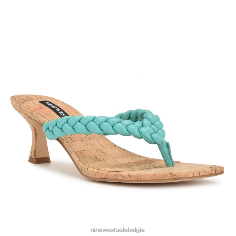 Nine West L48XT1083 aquablauw Sandalen met engelenhak