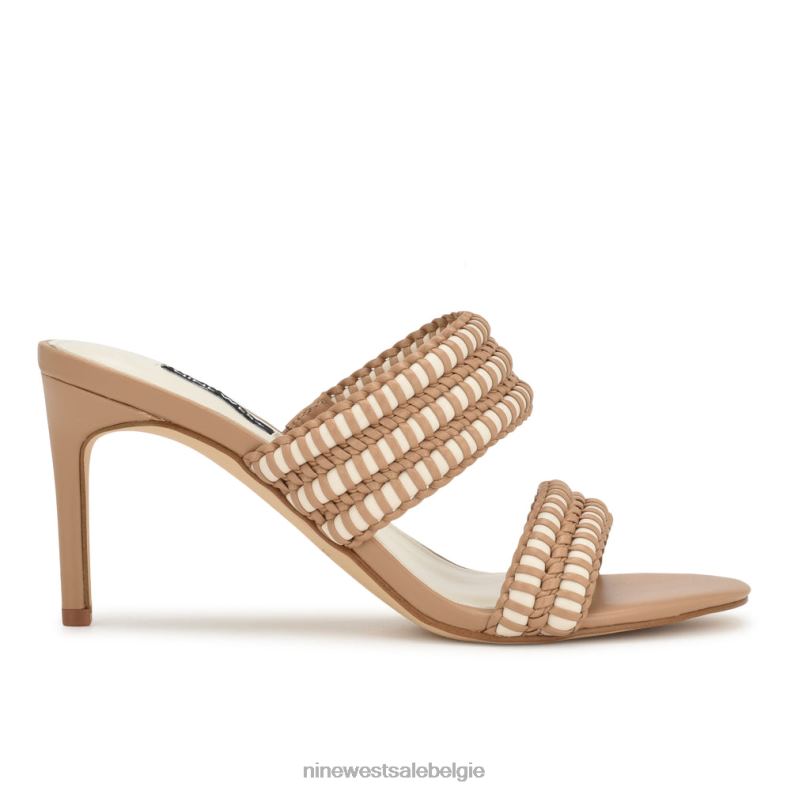 Nine West L48XT134 natuurlijke crème pauze sandalen met hak