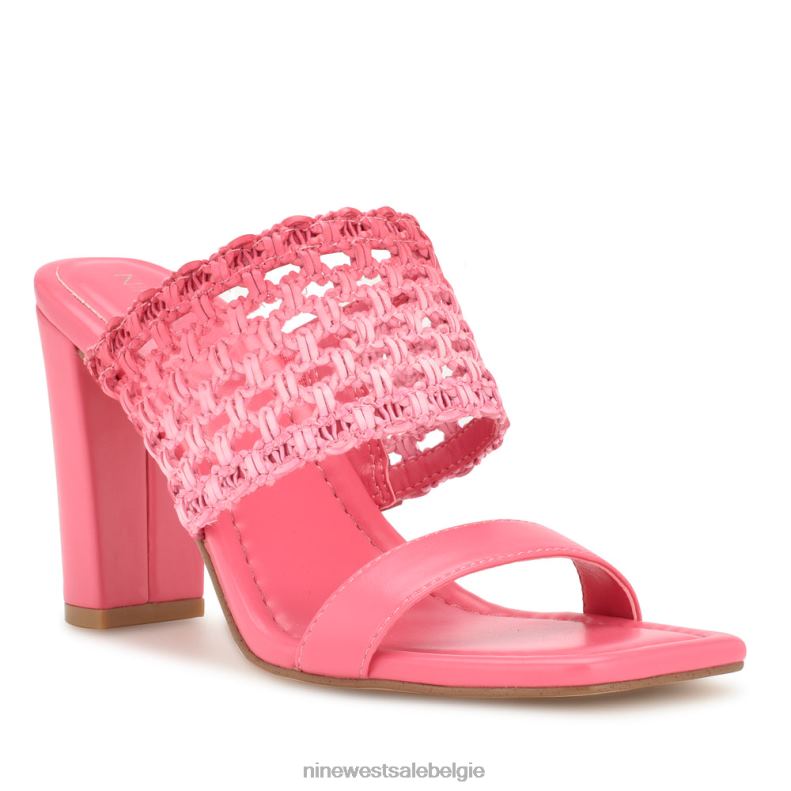 Nine West L48XT136 roze ombre Mylas-slipsandalen met hak