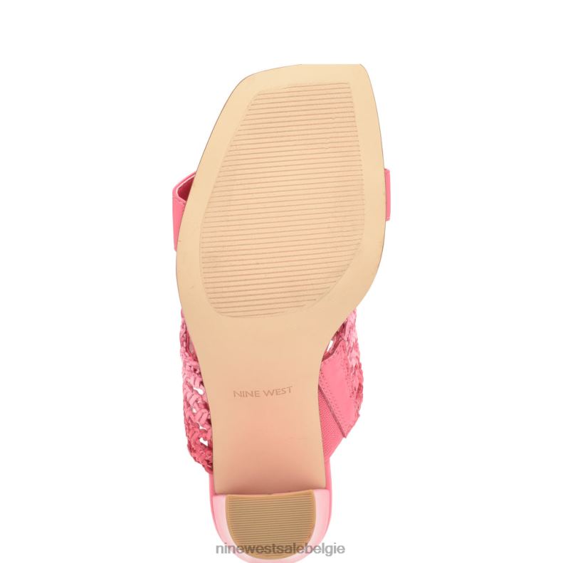 Nine West L48XT136 roze ombre Mylas-slipsandalen met hak