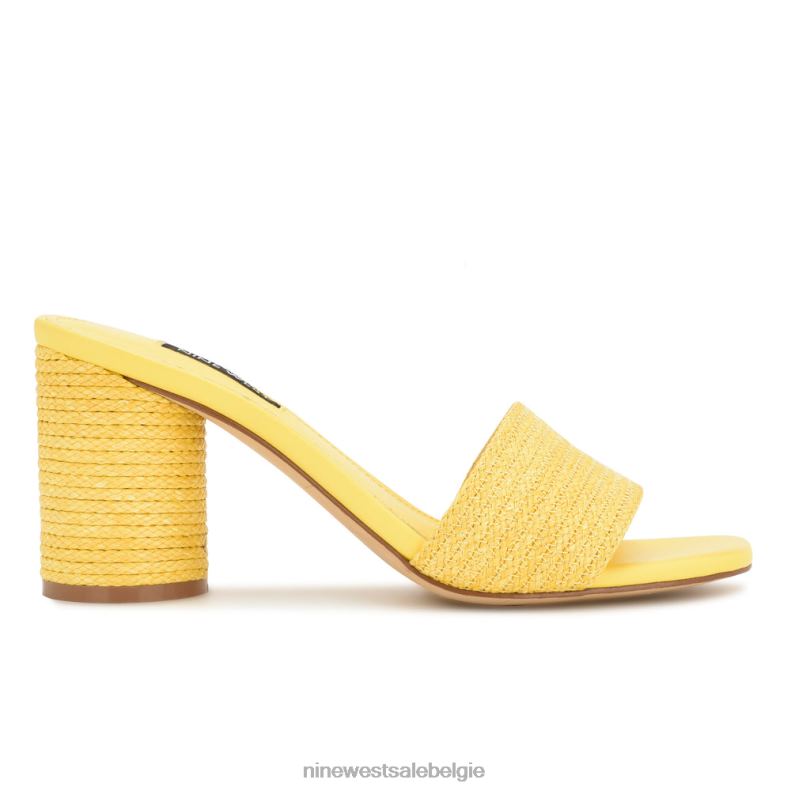 Nine West L48XT140 geel Mapeli-slipsandalen met hak