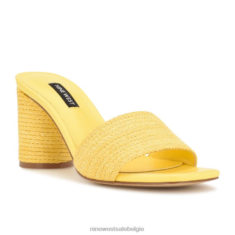 Nine West L48XT140 geel Mapeli-slipsandalen met hak