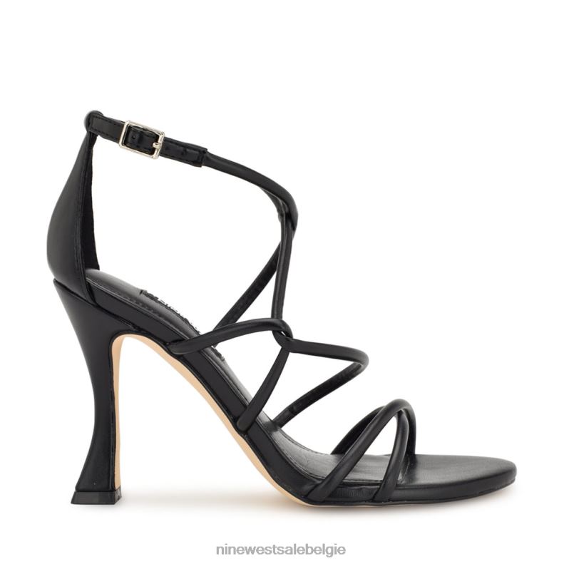 Nine West L48XT147 zwart besasy sandalen met hak en bandjes