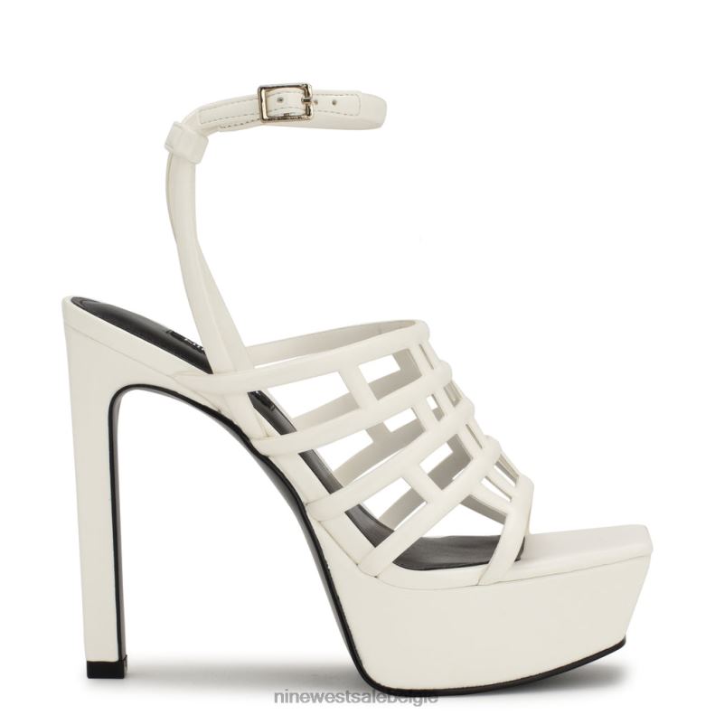 Nine West L48XT1746 wit Kelinda platformsandalen met enkelbandje