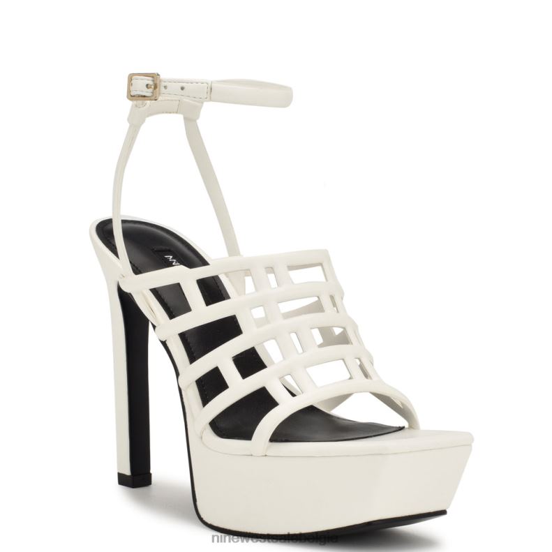 Nine West L48XT1746 wit Kelinda platformsandalen met enkelbandje