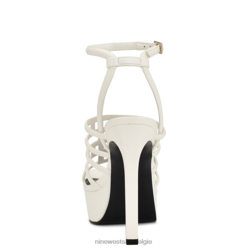 Nine West L48XT1746 wit Kelinda platformsandalen met enkelbandje