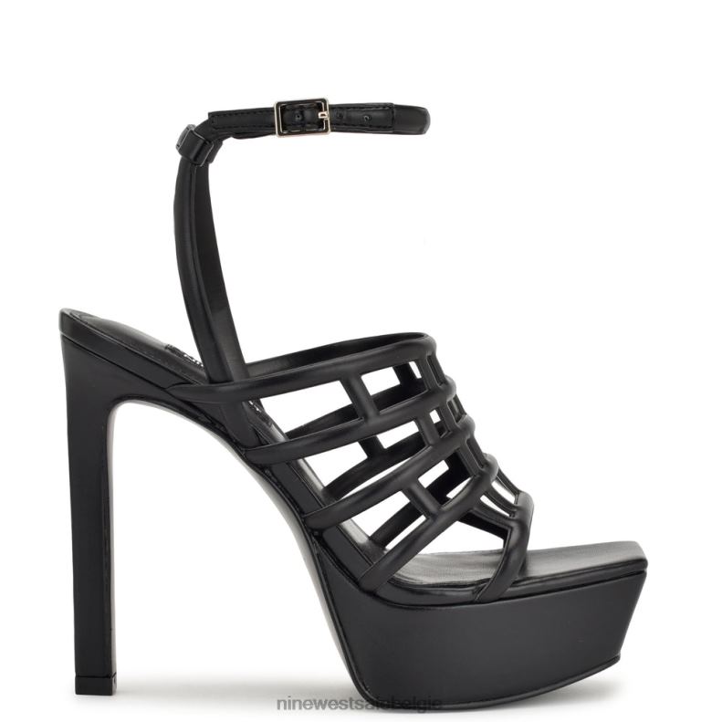 Nine West L48XT1747 zwart Kelinda platformsandalen met enkelbandje