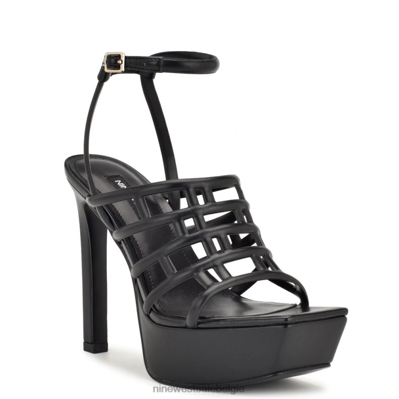 Nine West L48XT1747 zwart Kelinda platformsandalen met enkelbandje