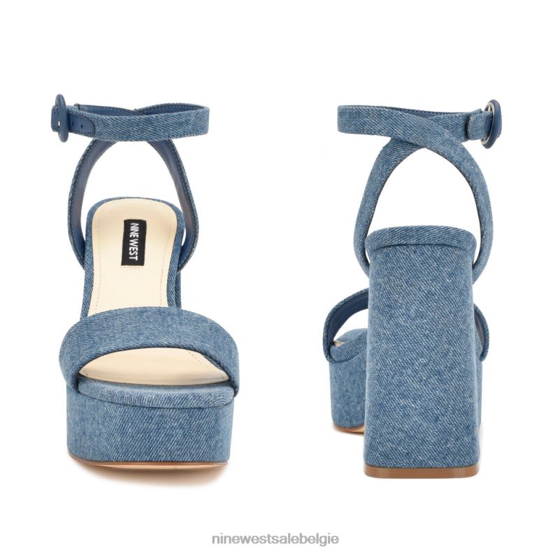 Nine West L48XT1761 denim Jans platformsandalen