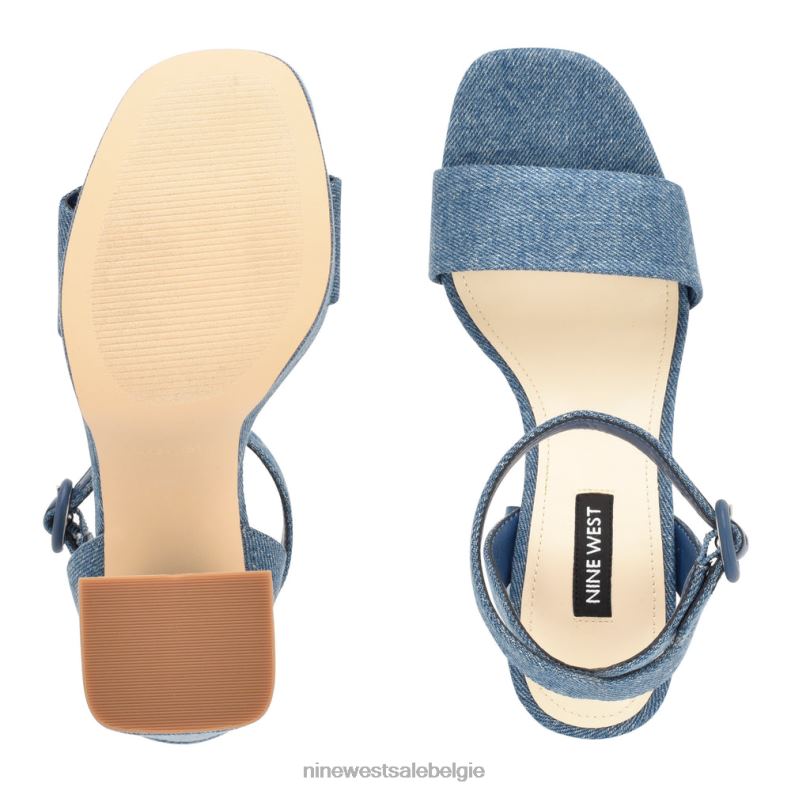 Nine West L48XT1761 denim Jans platformsandalen