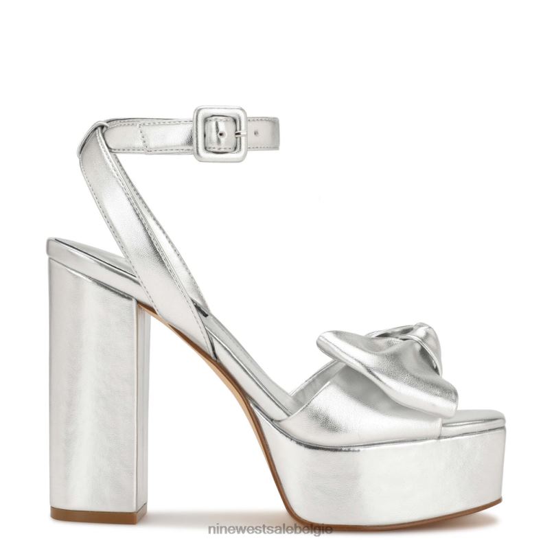 Nine West L48XT1769 zilver Rippa-platformsandalen