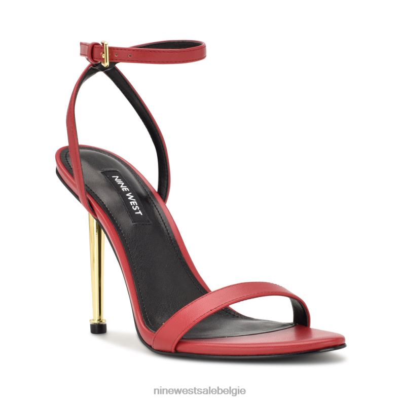 Nine West L48XT1814 rood Sandalen met enkelbandje van reina