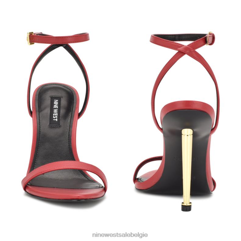 Nine West L48XT1814 rood Sandalen met enkelbandje van reina