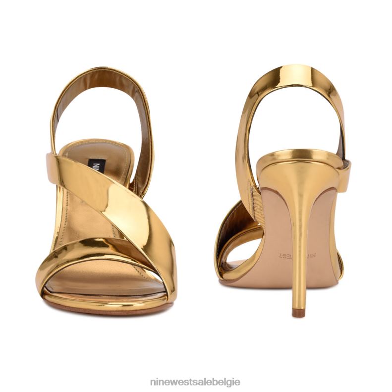 Nine West L48XT1838 bronzen spiegel metallic itzel geklede sandalen