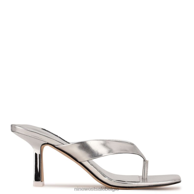 Nine West L48XT1926 zilver Sandalen met nesthak