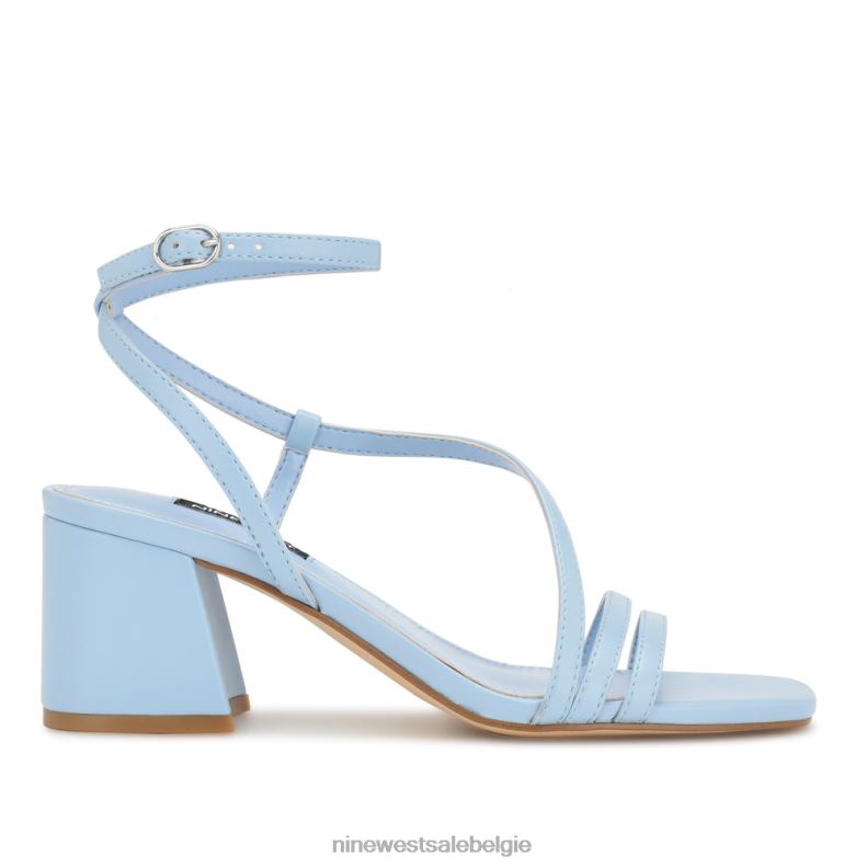 Nine West L48XT192 lichtblauw Georga sandalen met blokhak