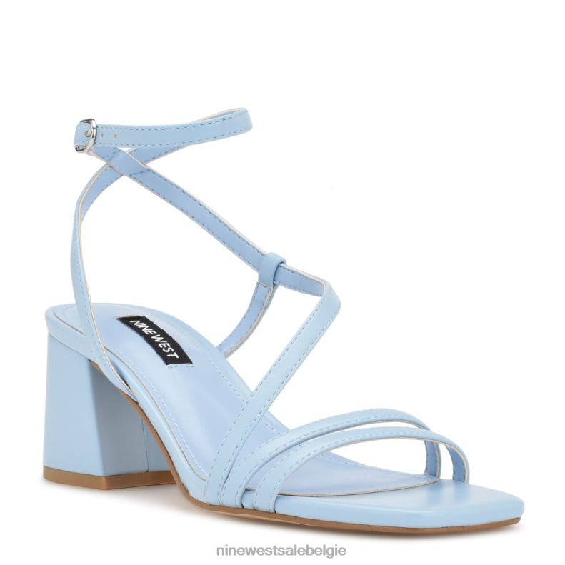 Nine West L48XT192 lichtblauw Georga sandalen met blokhak