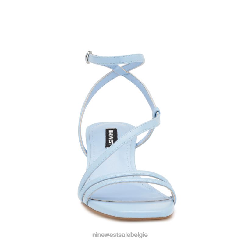 Nine West L48XT192 lichtblauw Georga sandalen met blokhak