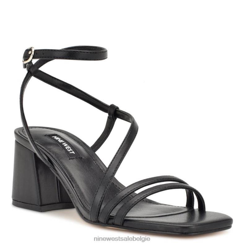 Nine West L48XT193 zwart Georga sandalen met blokhak