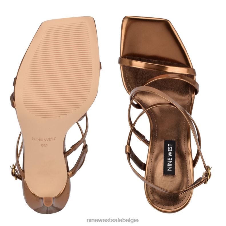 Nine West L48XT1956 bronzen Tilas sandalen met hak