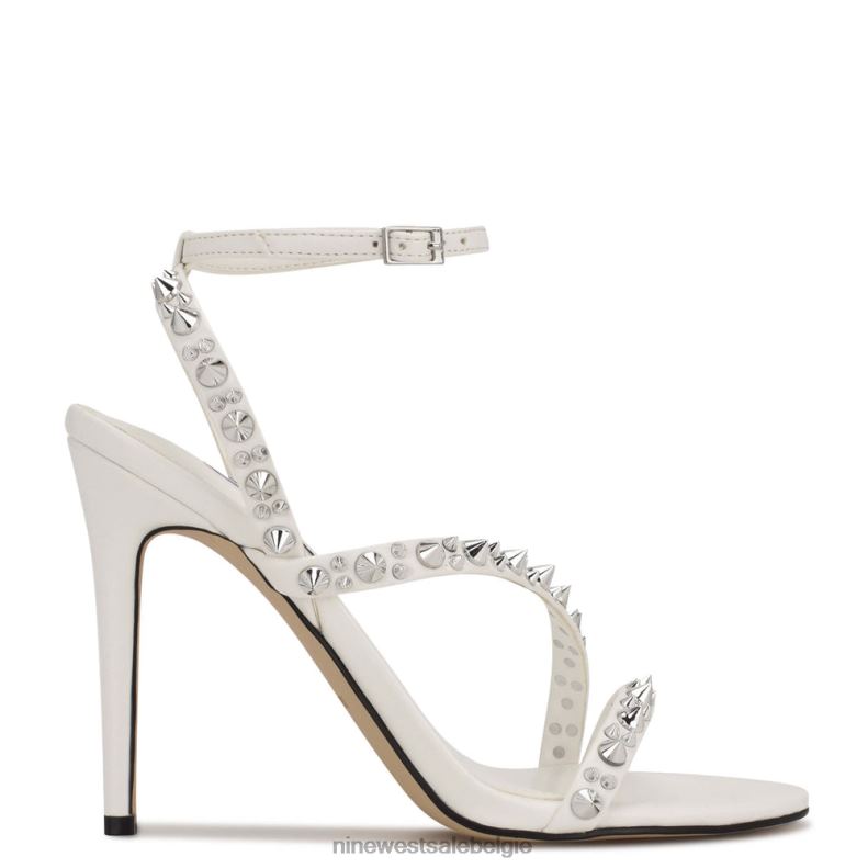 Nine West L48XT2050 wit mitz sandalen met enkelbandje