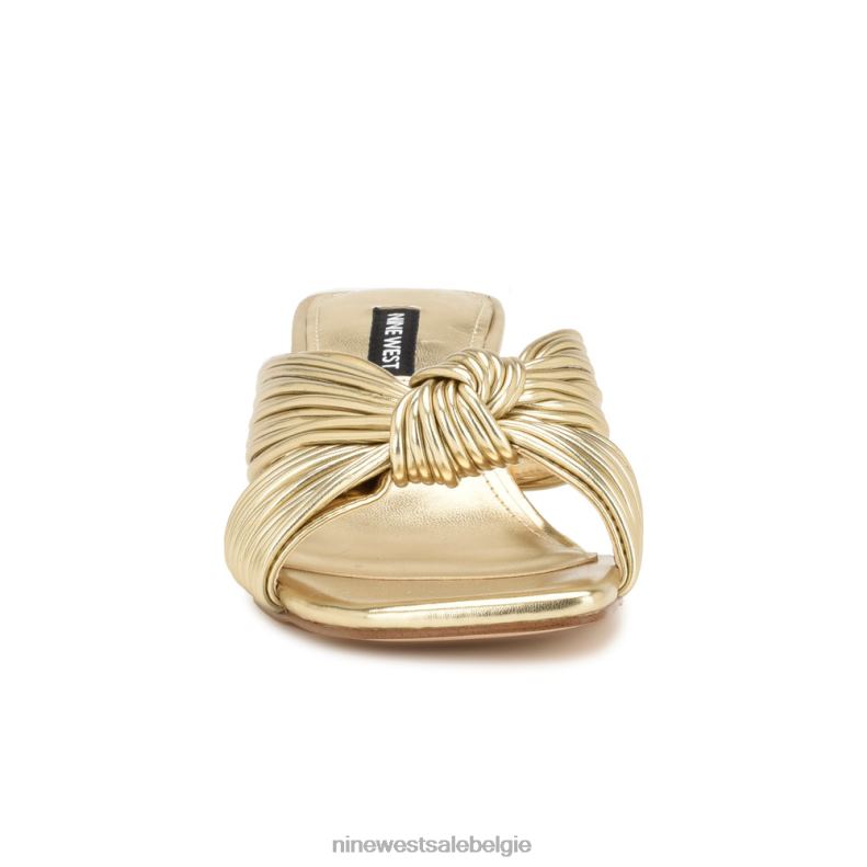 Nine West L48XT217 platijn Sandalen met narcissen en hak