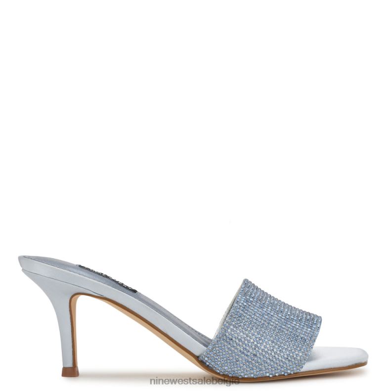 Nine West L48XT238 poeder blauw donnah sandalen met strass-hak en hak