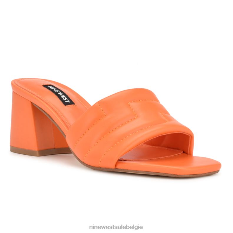 Nine West L48XT245 oranje Glenra-slipsandalen met hak