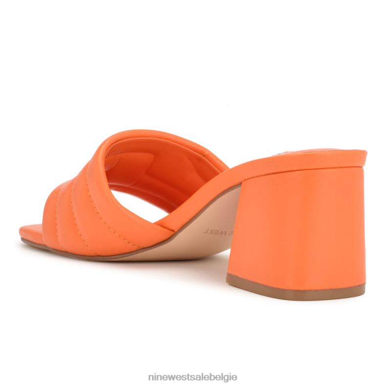 Nine West L48XT245 oranje Glenra-slipsandalen met hak