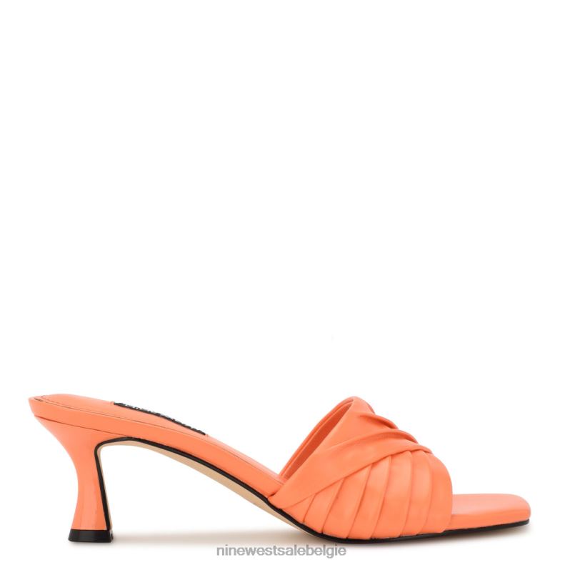 Nine West L48XT260 oranje Azala-slipsandalen met hak